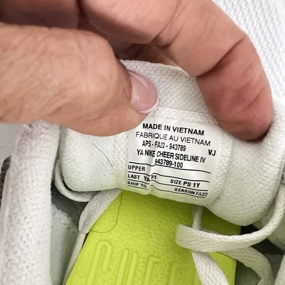 Nike Cheer Sideline IV White 943789-100 Youth PS 1Y Girls Cheer Shoes /Sneakers - Picture 11 of 11